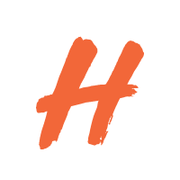 Peach Pest Co logo featuring a stylized orange letter "H," representing the company's commitment to eco-friendly pest control solutions and community well-being.